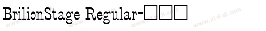 BrilionStage Regular字体转换